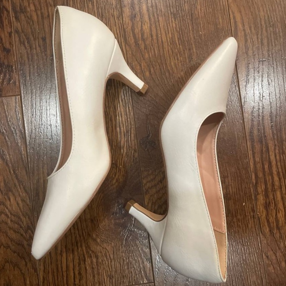 White Pointy Toe Heels